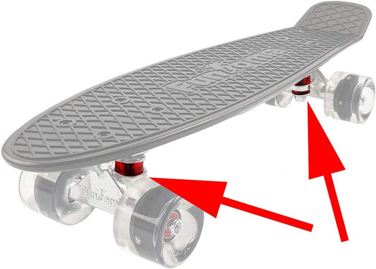 Skateboard bushings 90A 4 stuks met washers zwart – stuurrubbers – longboard skateboard accessoires