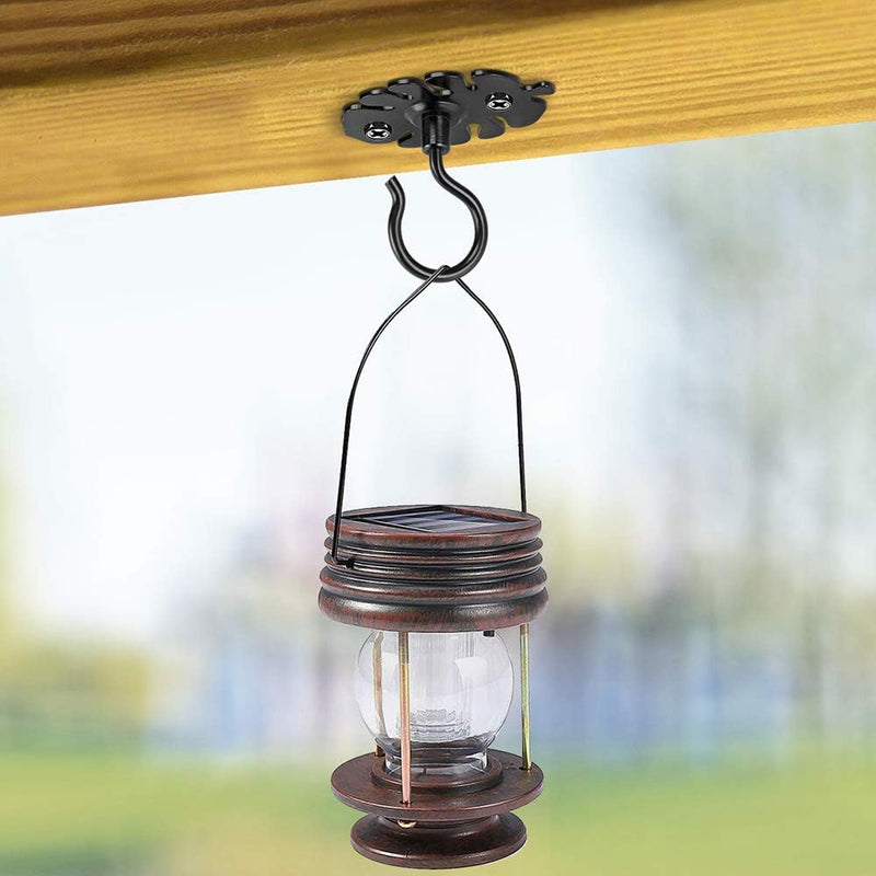 Charger l’image dans la visionneuse de galerie, Crochets de suspension en métal, lot de 4, avec motif de feuille décoratif pour mur et plafond – suspensions pour plantes – suspension de jardin
