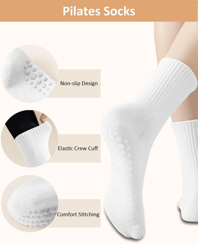 Laden Sie das Bild in Galerie -Viewer, Pilates antislip sokken dames 4 paar met siliconen grip – yoga sokken – fitness sokken
