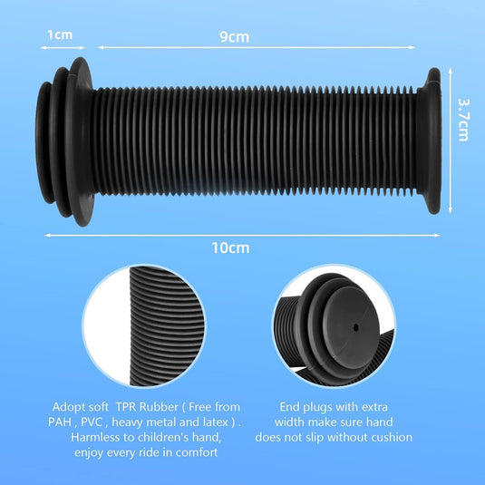 URAQT Bicycle Handlebar Grips, 1 Pair of Children's Bicycle Grips, Non-slip Children's Bicycle Grips 22mm Handlebar Grips Impact Protection, Rubber Handles for Scooters Tricycles Children's Balance