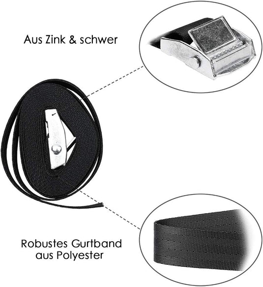 Grondankers 4 stuks 40,5 cm met spanbanden – trampoline ankers – stormbeveiliging