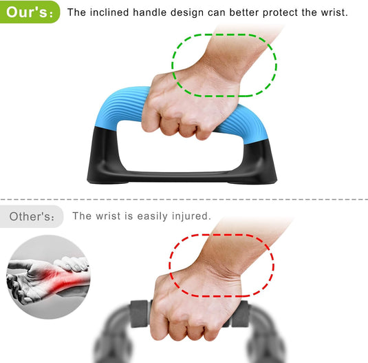 Push-up bars met ergonomische handgrepen en antislip basis – opdruksteunen – krachttraining