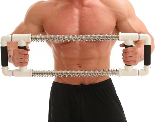 Push down bar borsttrainer voor bovenlichaam zwart