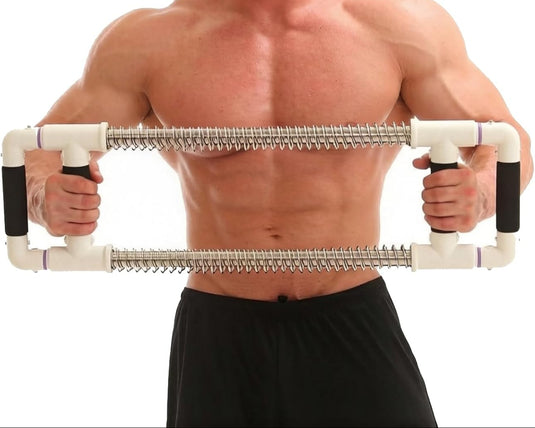 Push down bar borsttrainer voor bovenlichaam zwart