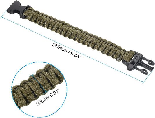 Bracelet de survie en paracorde, 25 cm, tressé, avec boucle – bracelet outdoor – accessoires de camping