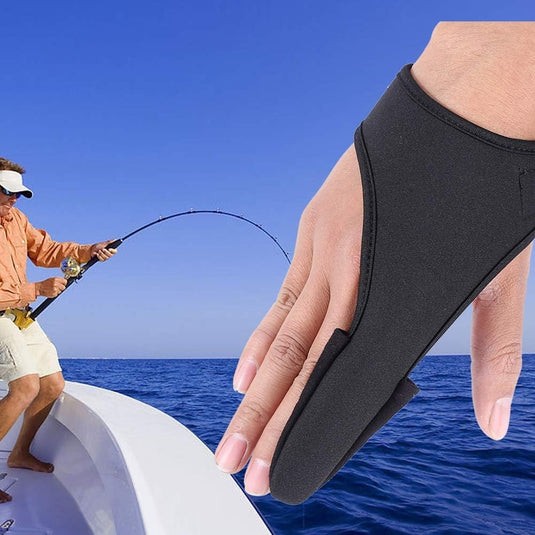 Vingerbeschermer voor vissen met verstelbare polsband en antislip grip – werphandschoen – hengelsportbescherming