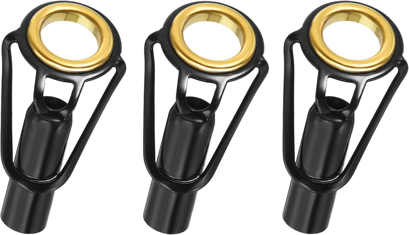 Laad afbeelding in Galerijviewer, Hengel topogen 3 stuks 1 mm van roestvrij staal zwart-goud – hengeltop reparatieset – visaccessoires
