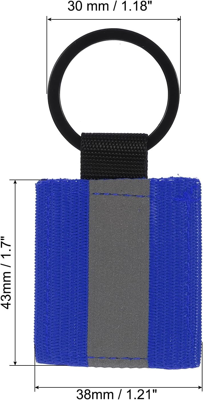 Chargez l'image dans la visionneuse de la galerie, Reflecterende sleutelhangers 9 stuks van nylon zwart – reflector hangers – fiets hardloop accessoires
