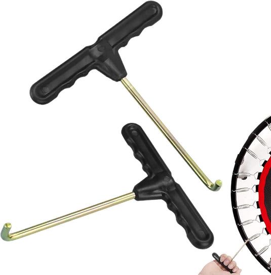 Trampoline T-haken 2 stuks voor montage en verwijderen van veren – veertrekker – trampoline gereedschap