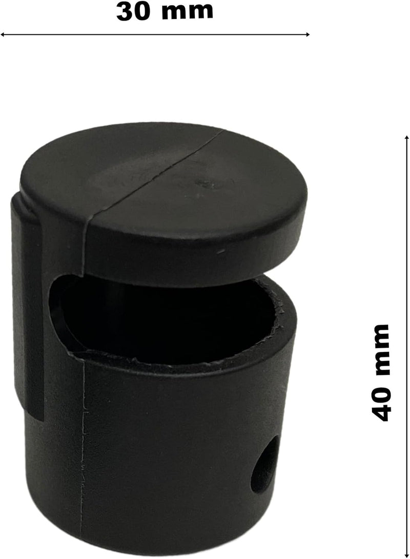 Laden Sie das Bild in Galerie -Viewer, Trampoline paaldoppen 8 stuks voor palen tot 25 mm zwart – eindkappen – trampoline accessoires

