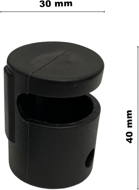 Trampoline paaldoppen 8 stuks voor palen tot 25 mm zwart – eindkappen – trampoline accessoires