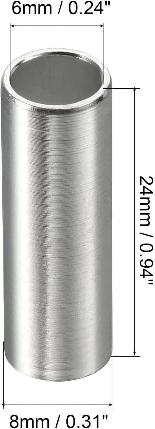 PATIKIL Inline as lager Spacers, 8 Pack Skates Speed Spacer Hardware Aluminium voor 6 mm asrol, zilver