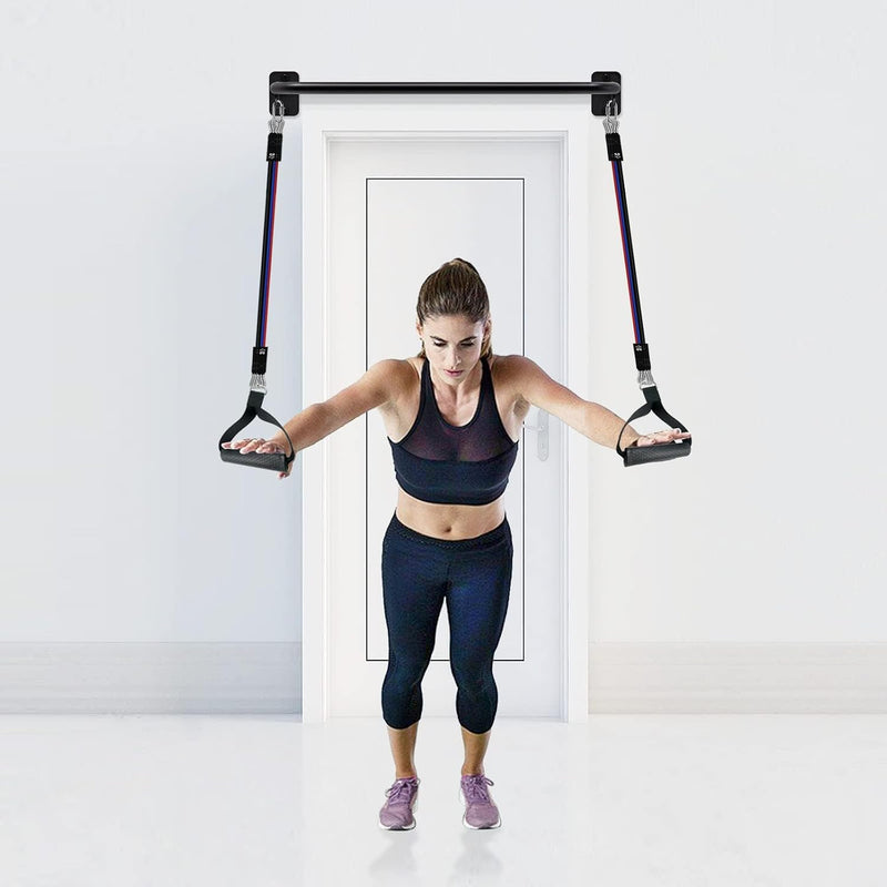 Laad afbeelding in Galerijviewer, Wandgemonteerde optrekstang met 4 gripposities en accessoireringen tot 227 kg – pull-up bar – krachttraining
