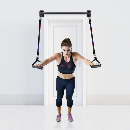 Wandgemonteerde optrekstang met 4 gripposities en accessoireringen tot 227 kg – pull-up bar – krachttraining