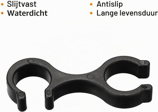 Wandelstok clips 6 stuks voor 16-16,5 mm stokken zwart – trekkingstok houders – wandel accessoires