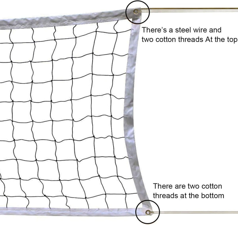 Load image into Gallery viewer, Volleyball net 9.5 x 1 m for indoor and outdoor use
