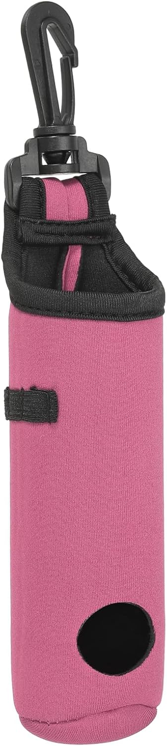 Golfbal houder van neopreen voor 3 ballen en 3 tees lichtroze – golfbal draagtas – golf accessoires