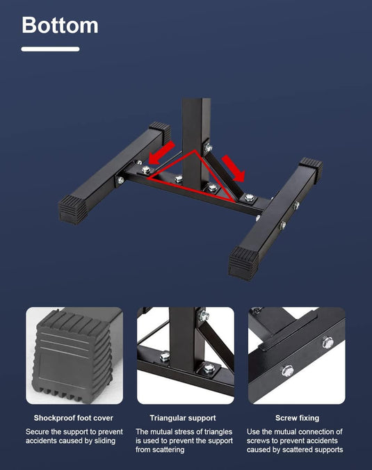 Squat rek, halterrek, halterstandaard, maximale belasting 200 kg, stalen frame, verstelbare hoogte, 105-160cm. Ideaal voor spier-, squat- en bankoefeningen