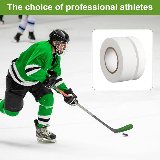 PEUTIER 12pcs Lacrosse Stick Tapes, Cotton Lacrosse Tape 1in and 1/2in Non-Precut Hockey Stick Grip Tapes Sweat-Absorbent Lacrosse Stick Grip Tape for Lacrosse Golf Baseball Bats White Bar Cloth Tape