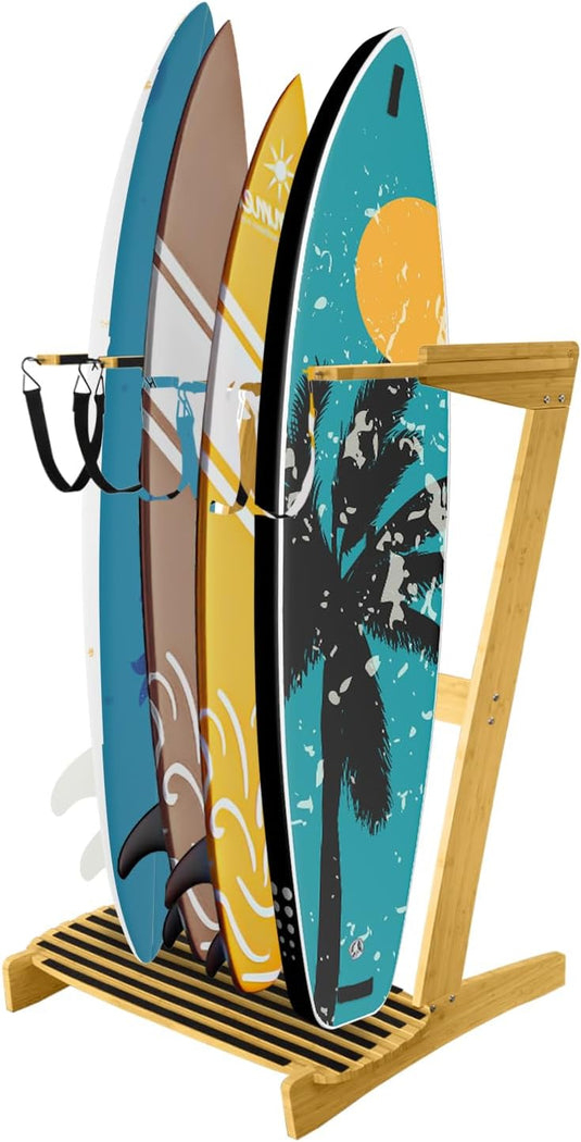 Surfboard wandrek voor 3 boards van staal met schuimbescherming – SUP longboard surfplank houder