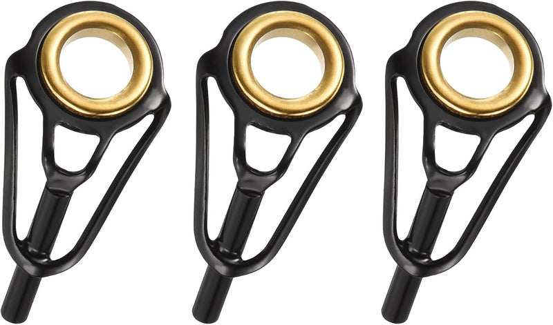 Laad afbeelding in Galerijviewer, Hengel topogen 3 stuks 1 mm van roestvrij staal zwart-goud – hengeltop reparatieset – visaccessoires
