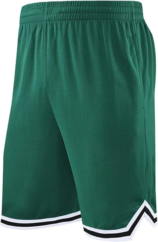 Lange basketbalshort heren van ademend mesh met ritszak – sportshort – fitness broek