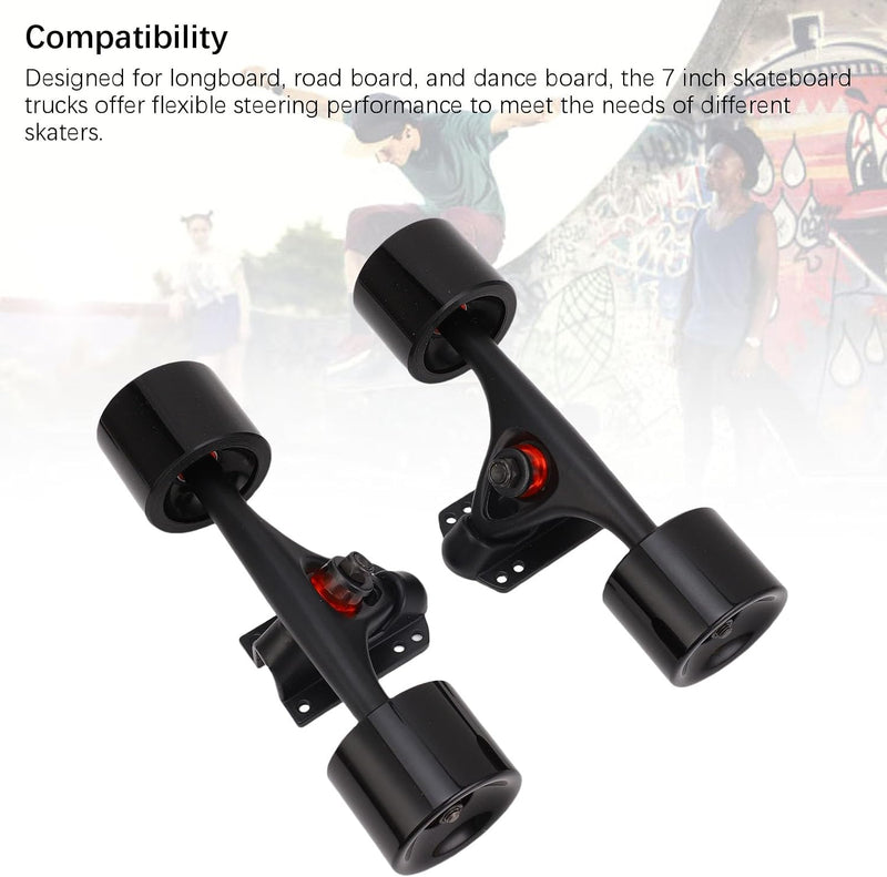 Carica immagine in Galleria Viewer, Longboard trucks 7 inch met 65 x 51 mm wielen 2 stuks – complete truck set – skateboard accessoires

