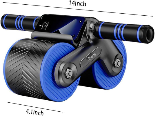 Ab roller met automatische rebound elleboogsteun en telefoonhouder – buikspiertrainer – ab wheel