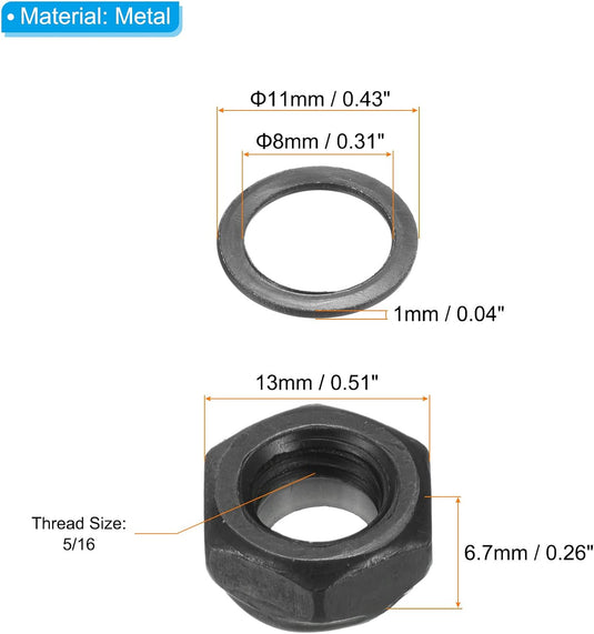 Skateboard borgmoeren en spacers set – truck as hardware – longboard skateboard accessoires