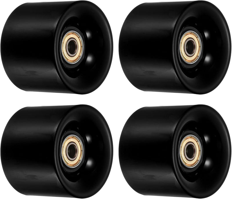 Carica immagine in Galleria Viewer, Longboard wielen 60 mm 80A met ABEC-11 lagers 4 stuks zwart-goud – cruiser skateboard wielen
