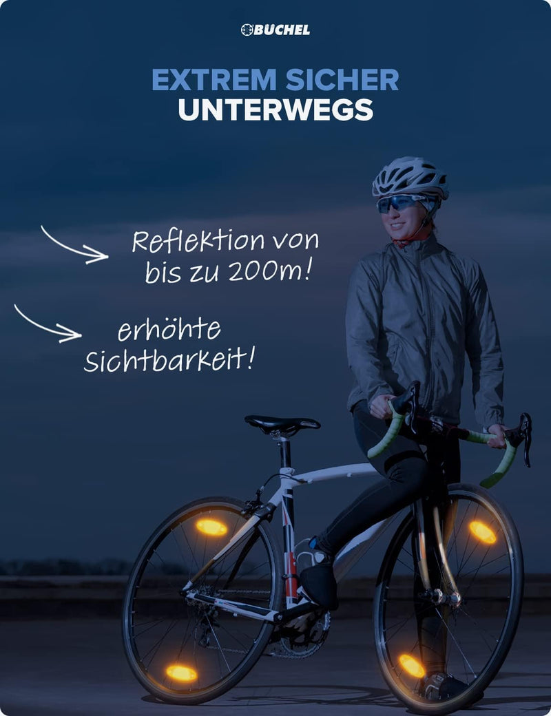 Load image into Gallery viewer, Spaakreflectoren fiets 4 stuks met 360° reflectie – fietsreflectoren – kattenogen

