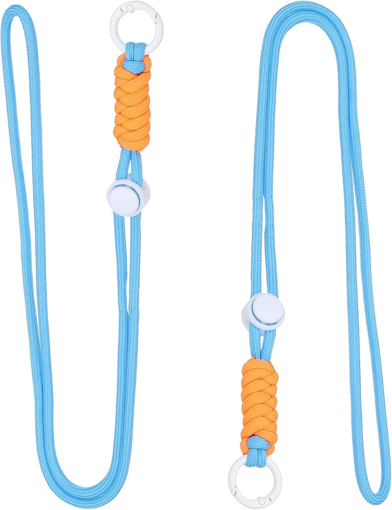 Laad afbeelding in Galerijviewer, Paracord lanyards 2 stuks met sleutelring en clip – gevlochten sleutelkoord – outdoor accessoires
