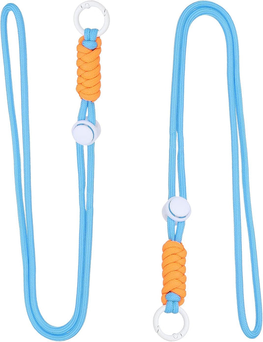Paracord lanyards 2 stuks met sleutelring en clip – gevlochten sleutelkoord – outdoor accessoires