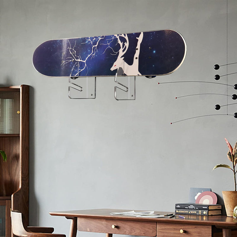 Carica immagine in Galleria Viewer, Skateboard wandhouder van transparant acryl – horizontaal boardrek – longboard skateboard accessoires
