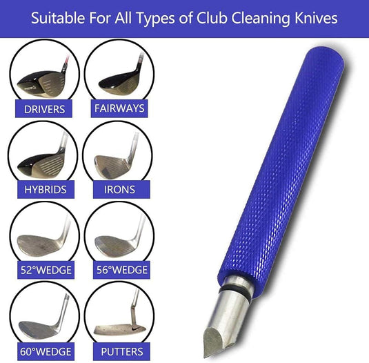 Golfclub groevenslijper voor U- en V-groeven blauw