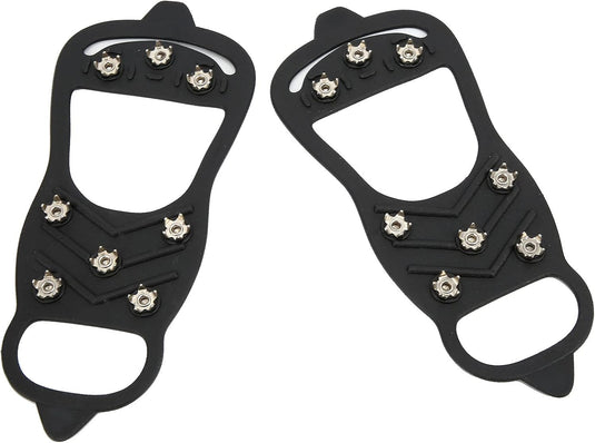 Antislip schoenspikes met 8 tanden zwart