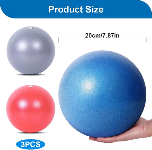 Mini pilatesballen set van 3 stuks 20 cm