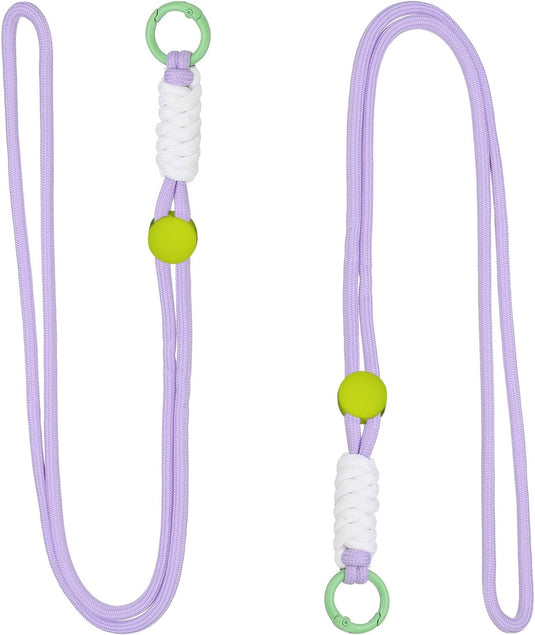 Paracord lanyards 2 stuks met sleutelring en clip – gevlochten sleutelkoord – outdoor accessoires