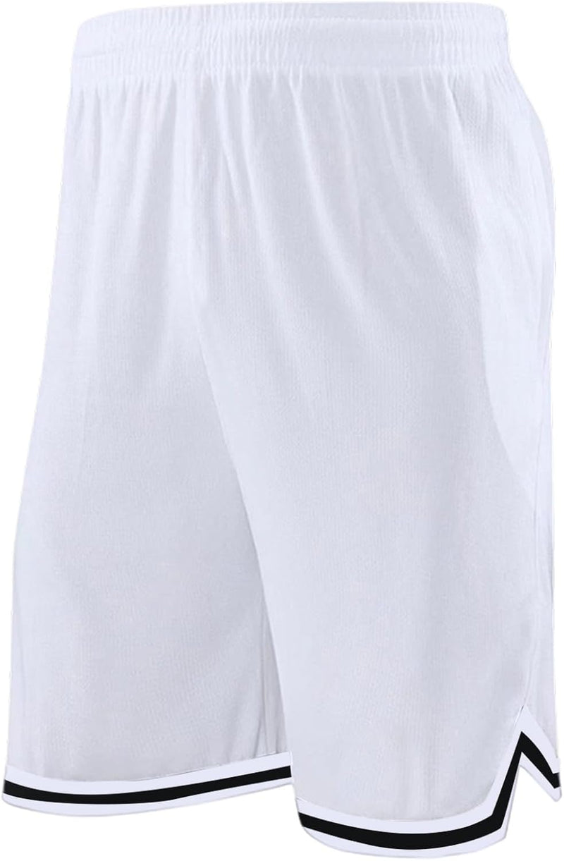 Load image into Gallery viewer, Lange basketbalshort heren van ademend mesh met ritszak – sportshort – fitness broek
