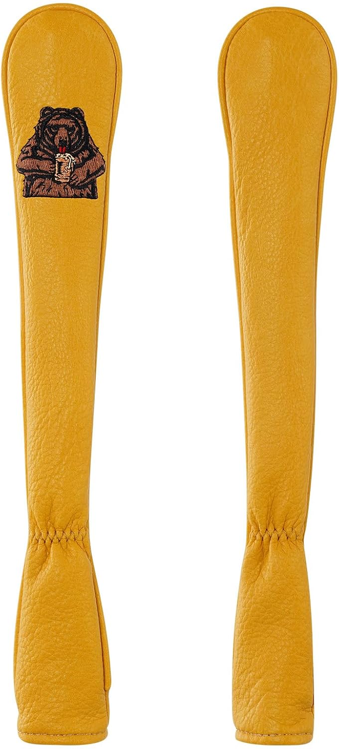 Load image into Gallery viewer, Golfclub beschermhoes met bierdrinkende beer borduurwerk voor drivers tot 460cc – driver headcover – golfartikelen
