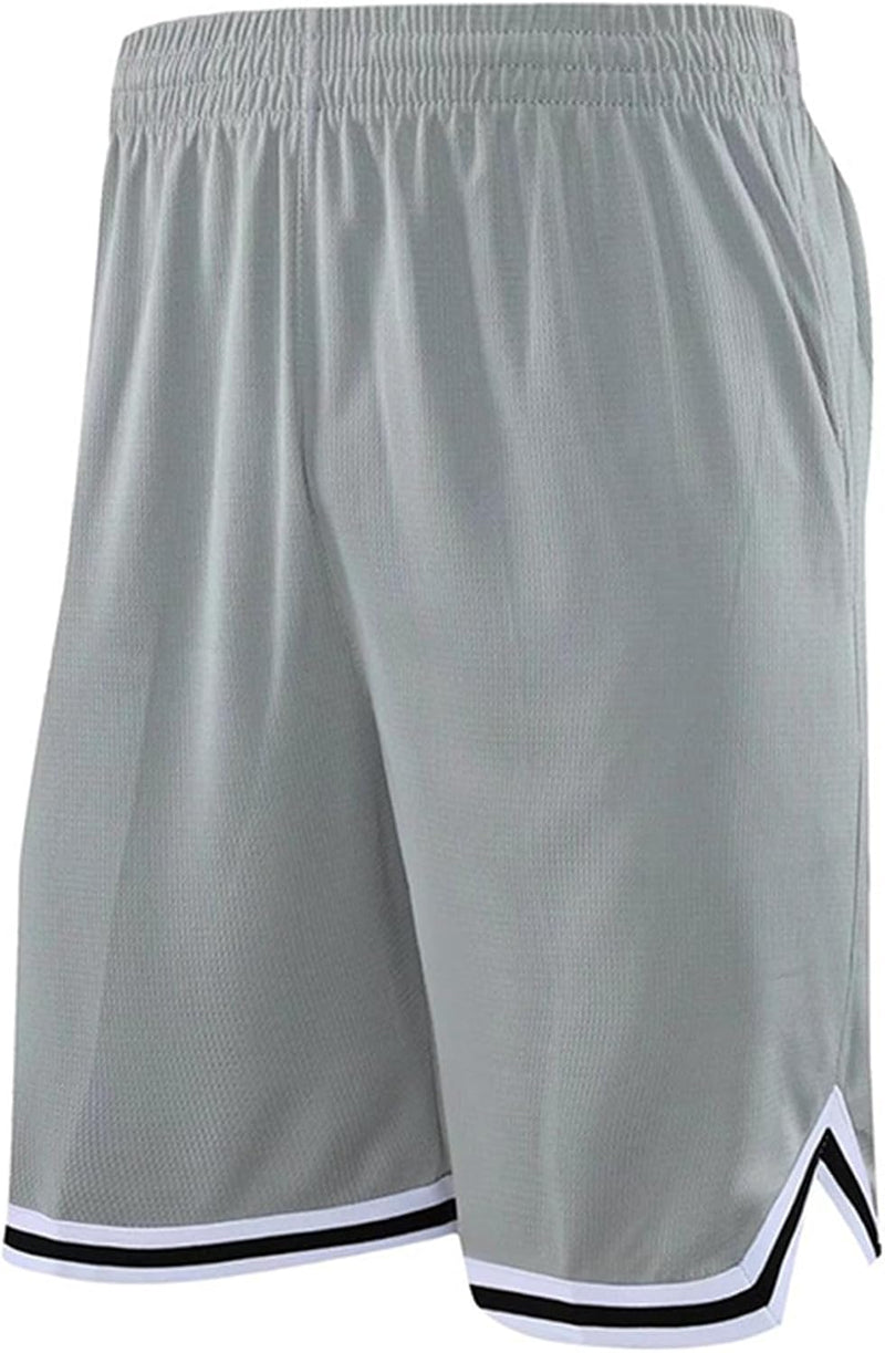 Load image into Gallery viewer, Lange basketbalshort heren van ademend mesh met ritszak – sportshort – fitness broek
