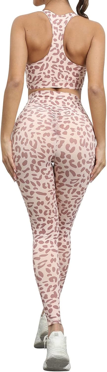 Load image into Gallery viewer, Dames sportlegging met luipaardprint hoge taille en aansluitende pasvorm – fitness legging – yogabroek
