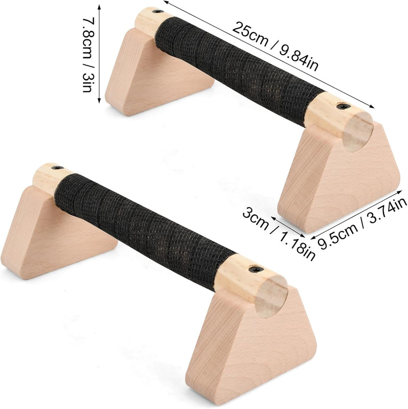 Laden Sie das Bild in Galerie -Viewer, Houten parallettes 2 stuks 25 cm met antislip tot 300 kg – push-up bars – calisthenics
