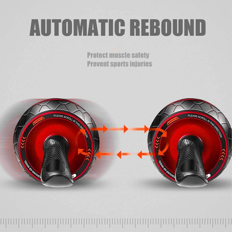 Load image into Gallery viewer, Ab roller met automatische rebound en slimme rem tot 136 kg rood – buikspiertrainer – ab wheel
