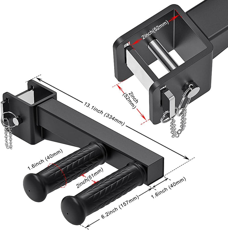 Laden Sie das Bild in Galerie -Viewer, Dip Bar Attachment voor 5 x 5 cm Power Rack, antislip brede en smalle handgrepen, 226 kg capaciteit, squat rack bevestiging voor dips, inverted rows, push-ups
