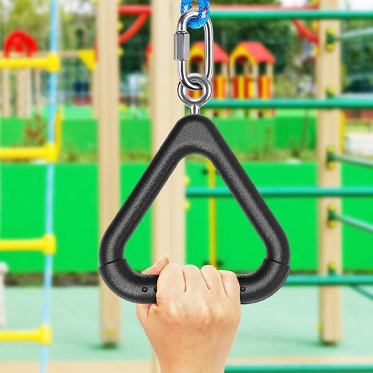 Trapeze ringen 2 stuks met karabijnhaken voor klimrek en schommel – monkey bars – speeltoestel accessoires