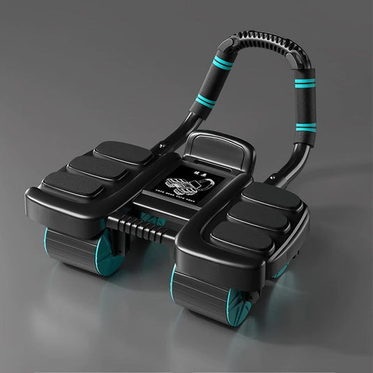 Ab roller met automatische rebound elleboogsteun en kniemat – buikspiertrainer – ab wheel