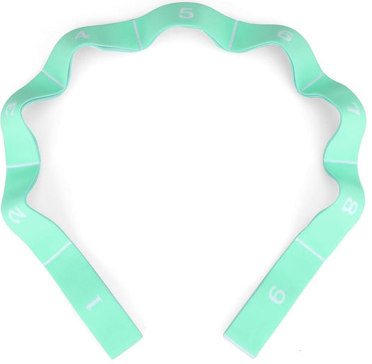 Stretchband met 9 lussen voor yoga en fitness