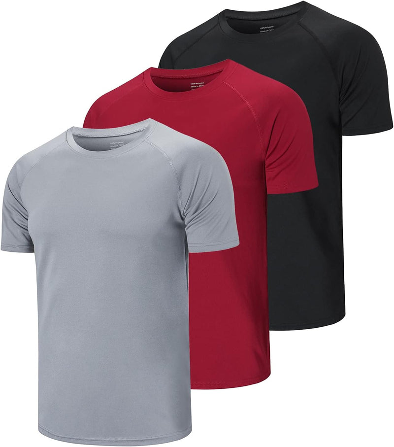 Chargez l'image dans la visionneuse de la galerie, Heren sportshirts 3 of 5 stuks sneldrogend en ademend – fitness shirt – hardloopshirt
