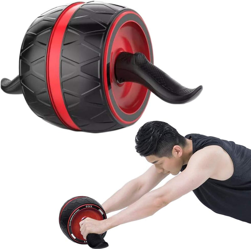 Load image into Gallery viewer, Ab roller met automatische rebound en slimme rem tot 136 kg rood – buikspiertrainer – ab wheel
